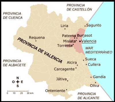 Mapa de Valencia - Comunidad Valenciana Mapa de Valencia - Comunidad Valenciana